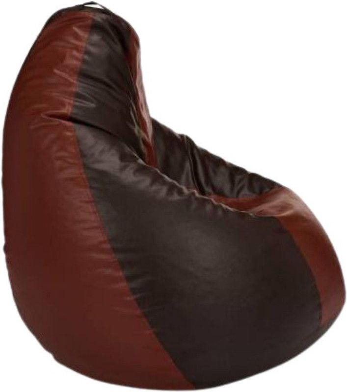 TRUE 2 F XXXL Tear Drop Bean Bag Cover (Without Beans)  (Brown, Black)