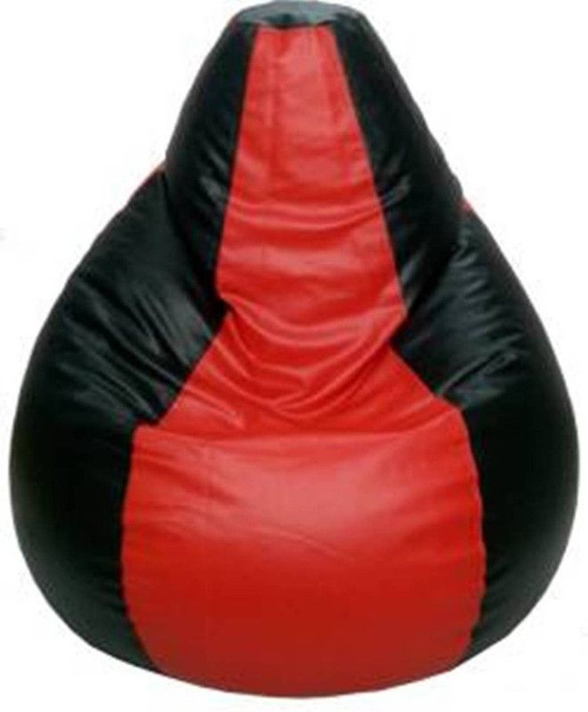 Nexis Sundry XXXL Tear Drop Bean Bag Cover (Without Beans)  (Red, Black)