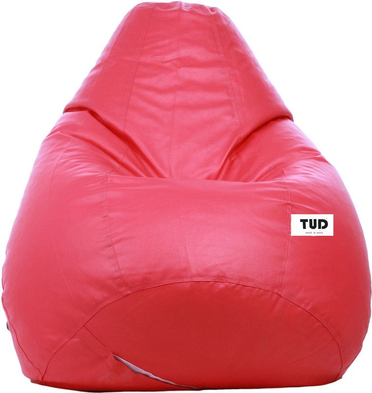 TUD XL Tear Drop Bean Bag Cover (Without Beans)  (Pink)