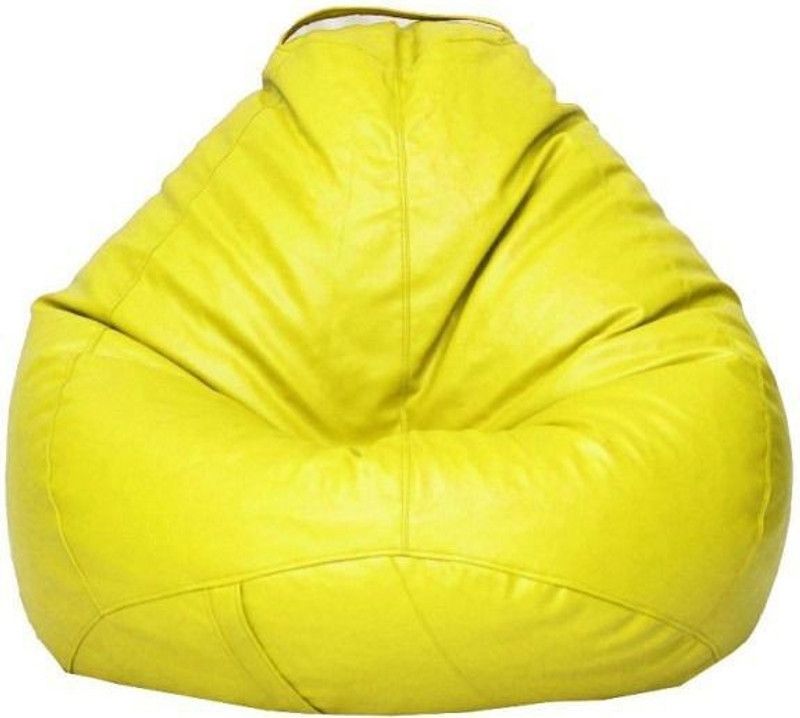 InkCraft XXXL Tear Drop Bean Bag Cover (Without Beans)  (Yellow)