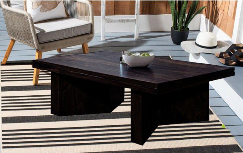 TimberTaste Sheesham Wood Solid Wood Coffee Table  (Finish Color - Dark Walnut, Pre-assembled)
