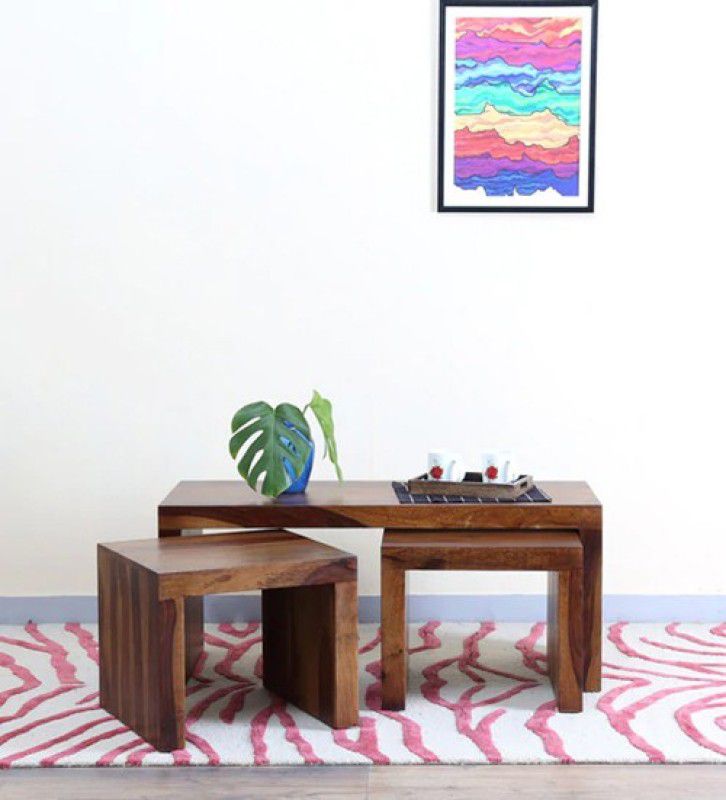 THE ATTIC Hamilton Mango Solid Wood Coffee Table  (Finish Color - Provential Teak Finish, Pre-assembled)