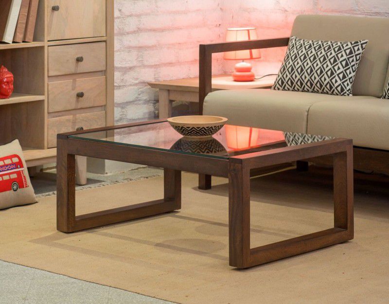 The Jaipur Living Altura Glass Coffee Table  (Finish Color - Honey Brown, DIY(Do-It-Yourself))