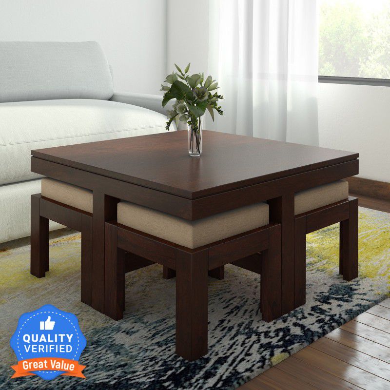 THE ATTIC Sheesham Wood Solid Wood Coffee Table  (Finish Color - Espresso, Pre-assembled)