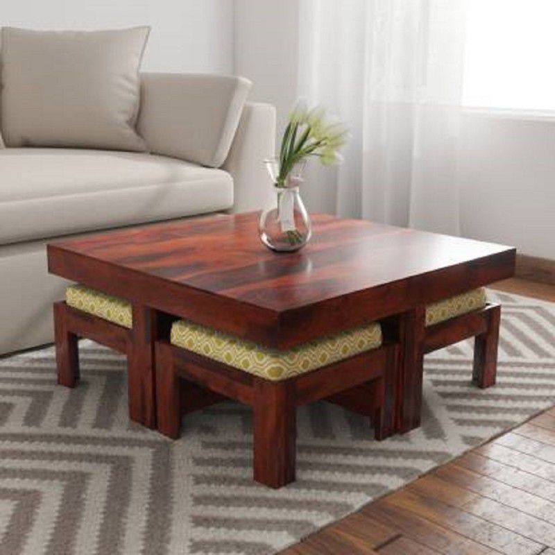 Induscraft Sheesham Wood Solid Wood Coffee Table  (Finish Color - Honey Brown, Pre-assembled)