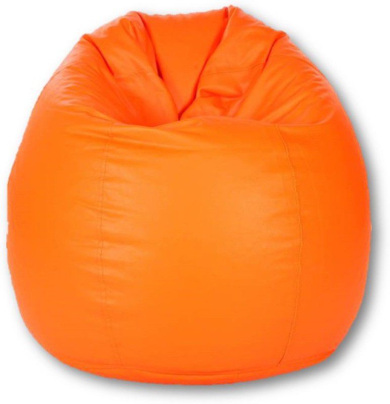 Sudesh Handloom XL Tear Drop Bean Bag Cover (Without Beans)  (Orange)