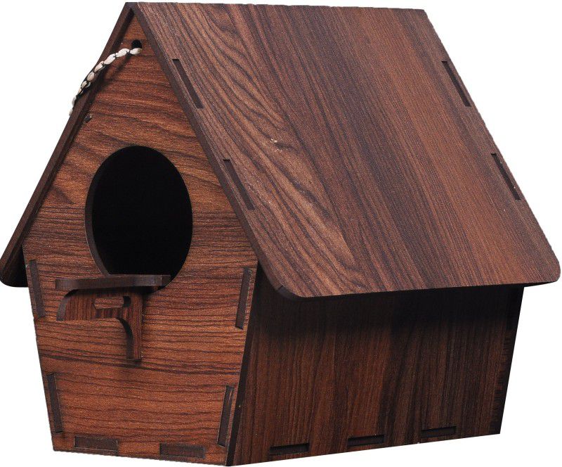 MGNLR Brown Bird Home | Bird nest Home Home for Kingfisher | Stand for Bird Home Bird House  (Tree Mounting, Wall Mounting, Hanging)