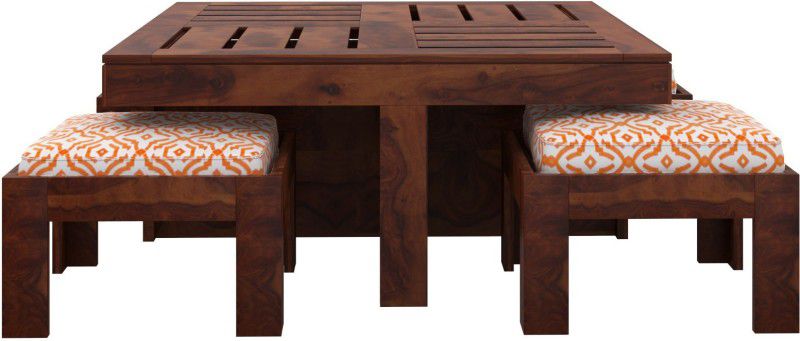 Induscraft Sheesham Wood 4 Seater Coffee Table Solid Wood Coffee Table  (Finish Color - Brown, Pre-assembled)