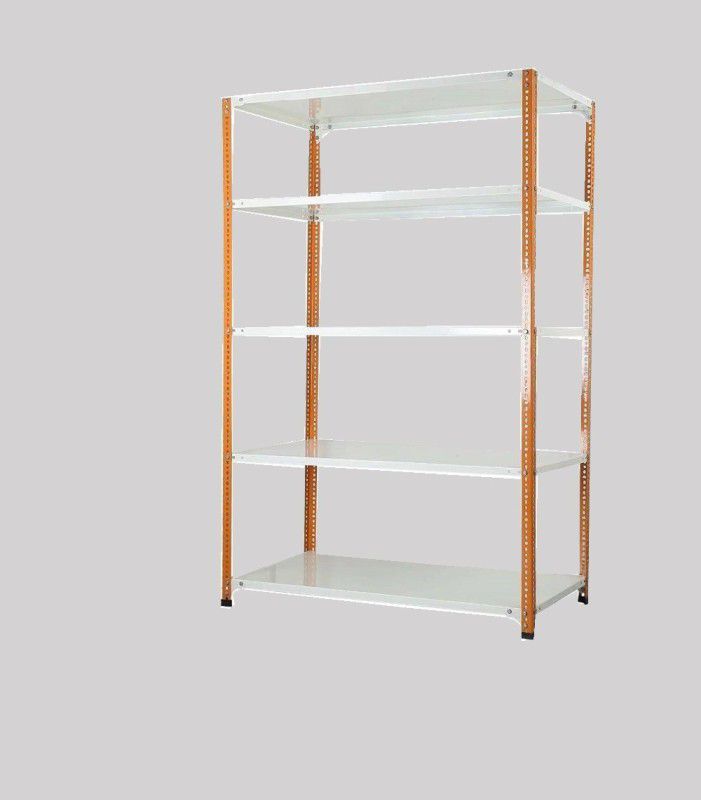 Spacious Heavy Duty slotted Angle rack (Powder Coating) with Extra Fine Finishing (light Orange Cream colour)LUGGAGE RACK Dimension: 15X24X47 5 Shv (Color Orange angle ivoy shv ) Luggage Rack Luggage Rack