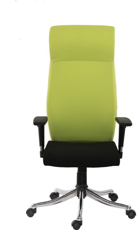Bluebell ELEGANZ PREMIUM ERGONOMIC HIGH BACK OFFICE REVOLOVING/EXECUTIVE CHAIR WITH PREMIUM ADJUSTABLE ARMS (GREEN-BLACK) Mesh Office Executive Chair  (Green, Black, DIY(Do-It-Yourself))