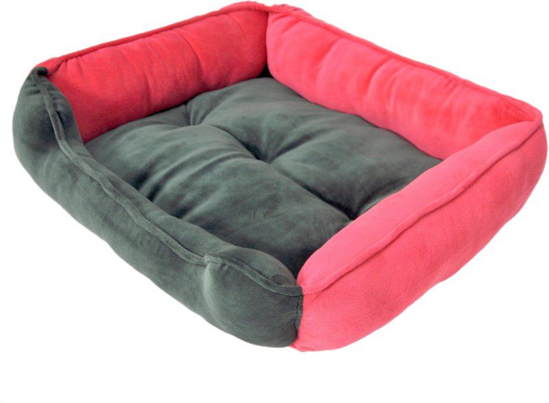 RK PRODUCTS pink_dark green_square XXL Pet Bed  (Black)