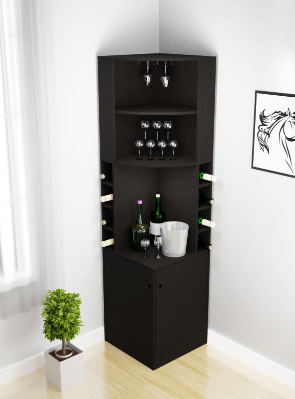 Barewether Engineered Wood Bar Cabinet  (Finish Color - Wenge, Knock Down)