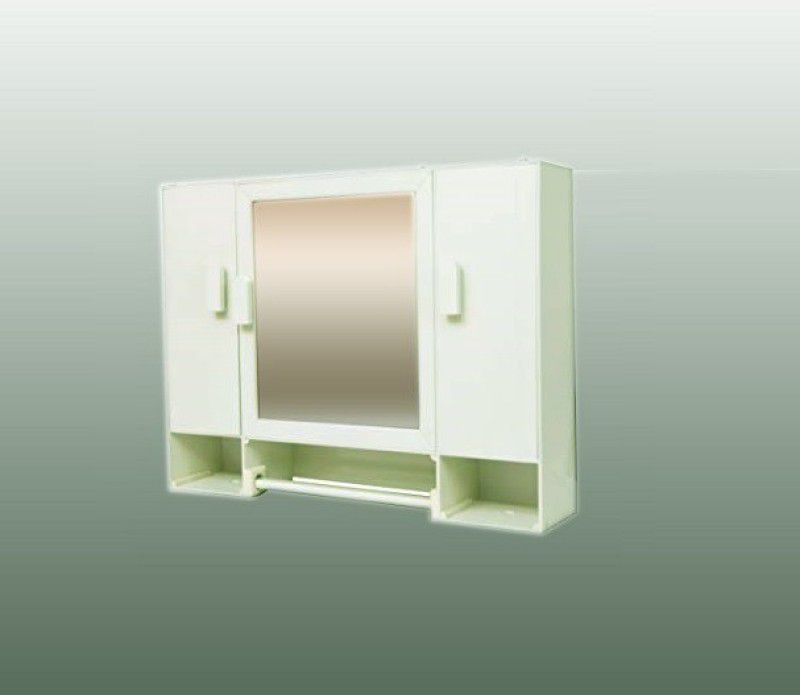 WINACO Monalisa Off White Bathroom Cabinet Fully Recessed Medicine Cabinet  (Rectangle)