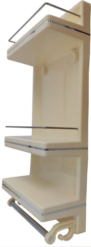URBAN CHOICE Model Name:Arrow Design Modern Rack, Color:Ivory Semi-recessed Medicine Cabinet  (Rectangle)