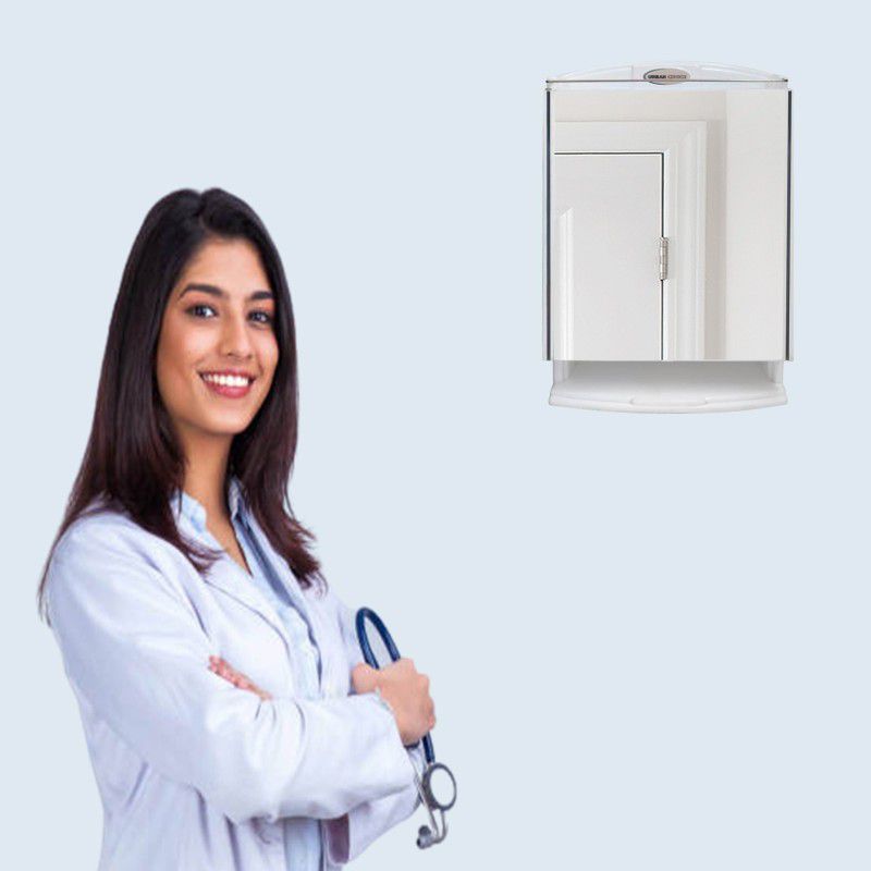 SANAMSTORE Saffire Medical Care Storage Shelves, Color:White, Fully Recessed Medicine Cabinet