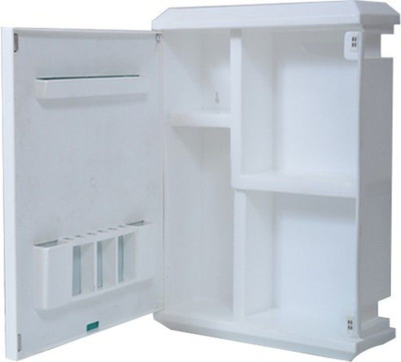 URBAN CHOICE TrueLook Medical Care Organiser, Color:White, Semi-recessed Medicine Cabinet  (Rectangle)