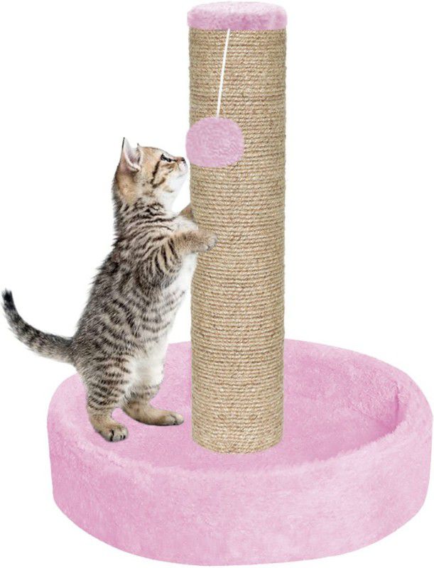 Hiputee Cat Tree Scratching Post Detachable Pole Plush Fur Fabric Bed Hanging Ball Free Standing Cat Tree