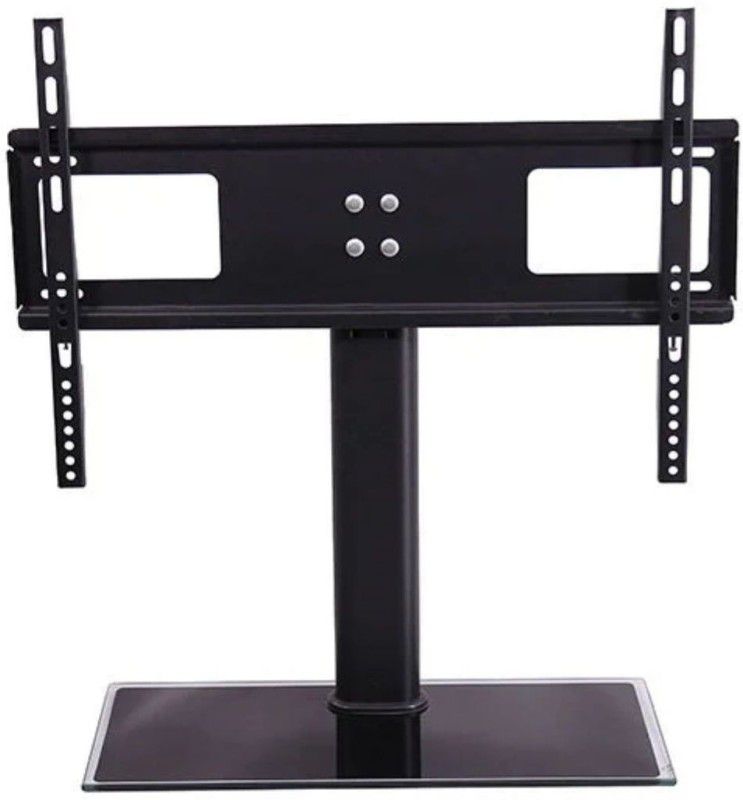 Gadget-Wagon 43 to 65 Inch LED TV Desk Stand with Tempered Glass Base Leg Fixed TV Mount