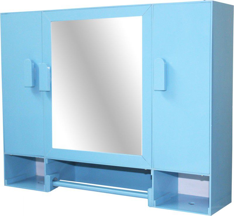 WINACO Diplomat Sky Blue3 MM Thickness Bathroom Mirror Cabinet Fully Recessed Medicine Cabinet  (Rectangle)