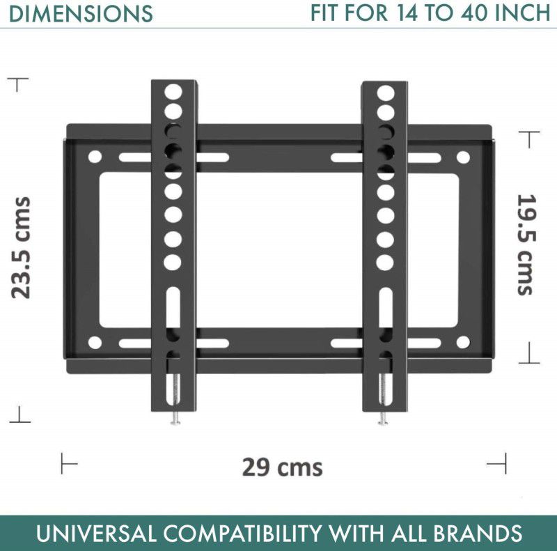 Eaglekart 14 to 42 Inch Wall Mount for LCD, LED, TV, 229A, Fix For MI VU Sony LG hisense Fixed TV Mount