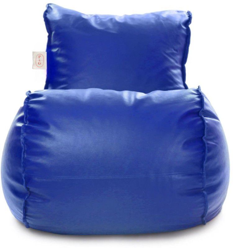 P&G PU Leatherette XXXL Standard Kid Bean Bag  (Foam Filling, Color - BLUE, Pre-assembled)