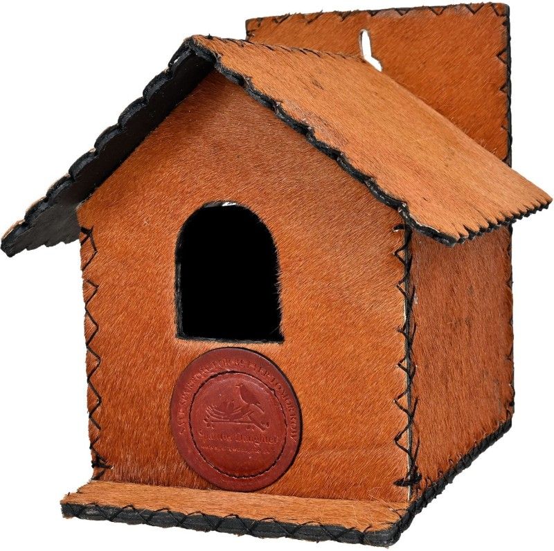 Sparrow Daughter Leather Hanging Birds Nest House for Balcony and Garden Bird House  (Hanging, Wall Mounting)