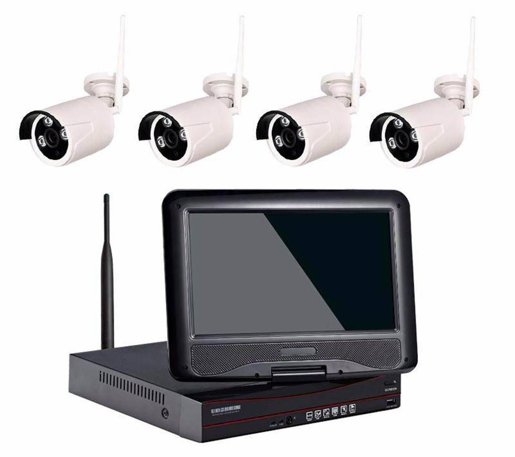 4CH 2 MP WIFI IP Camera Kit &10.1