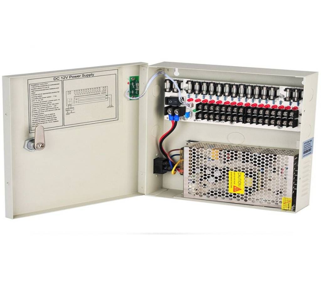 12VDC CCTV CENTRAL POWER SUPPLY UNIT 9PORT