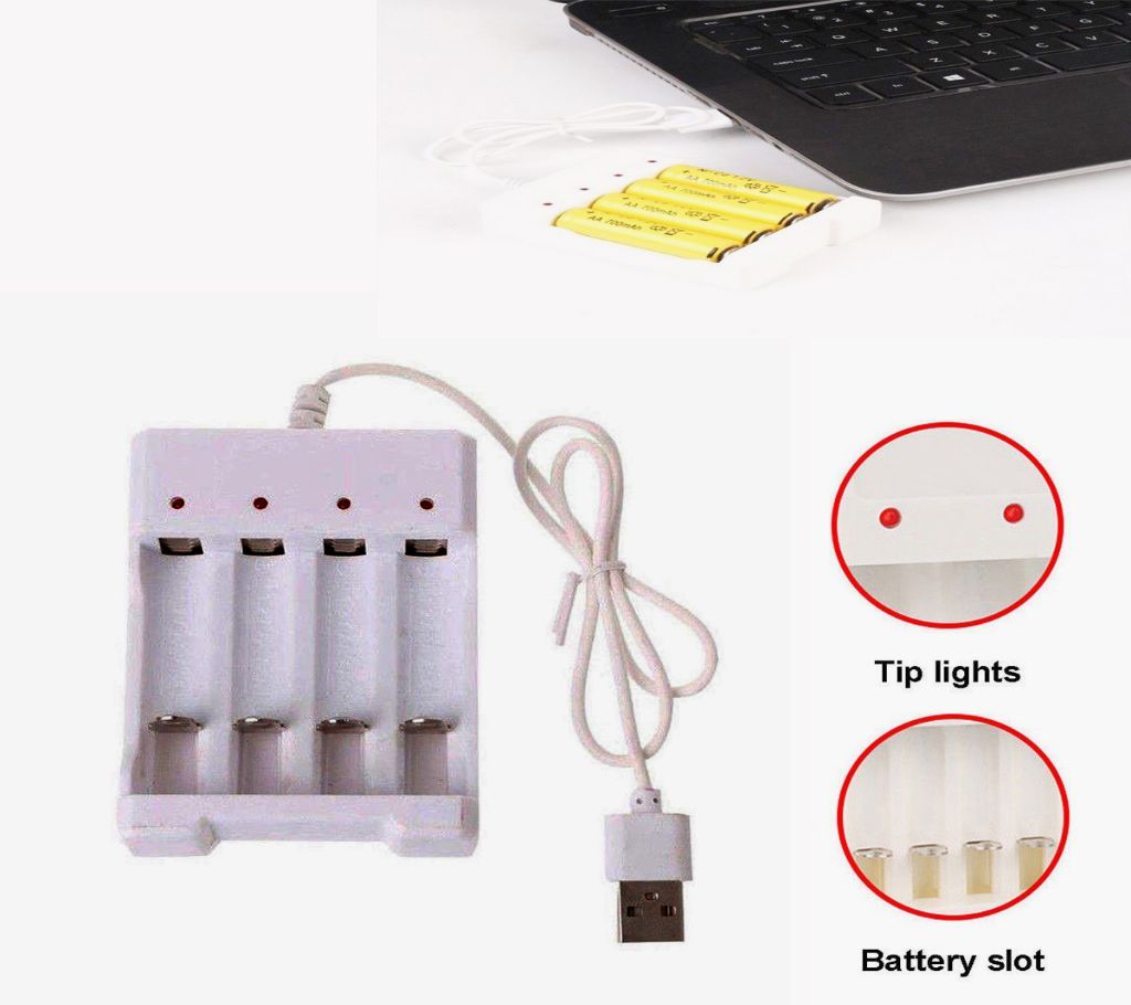 USB rechargeable battery charger