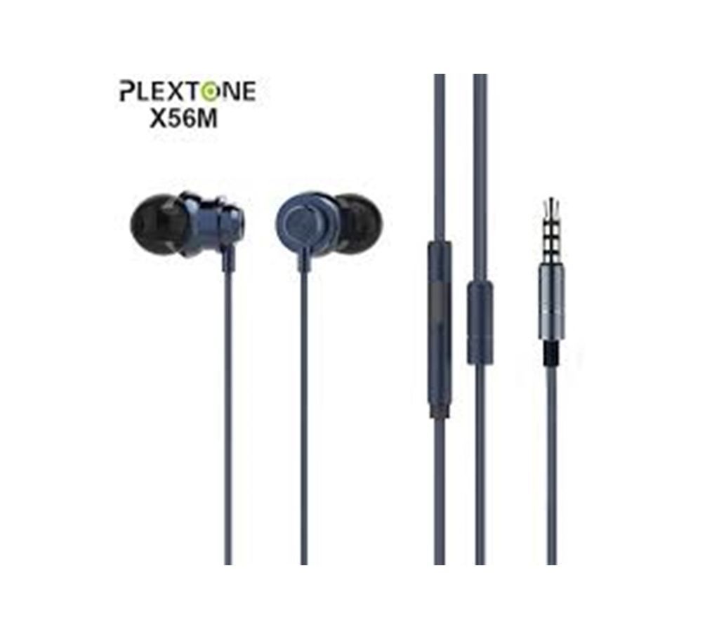 Plextone X56M In-Ear Magnetic Wired Earphones w/ Mic (Blue)