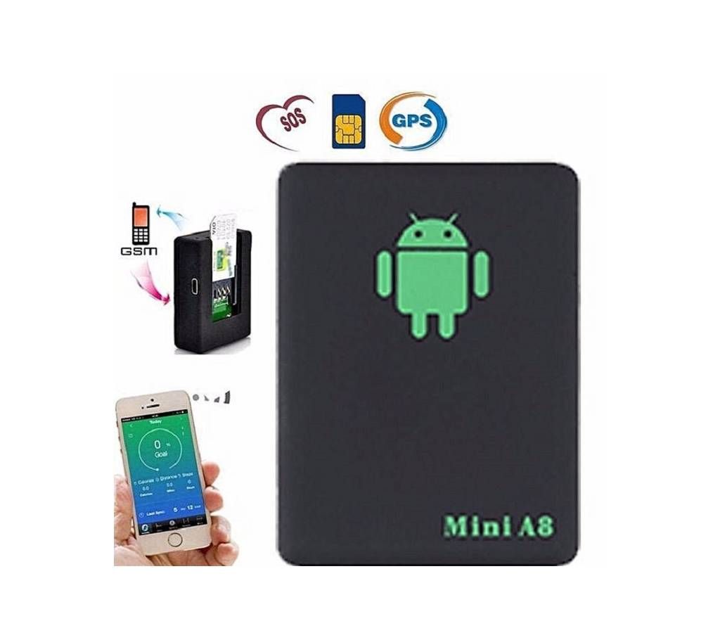 Mini A8 GPS/GSM/GPRS Tracking Device-Black