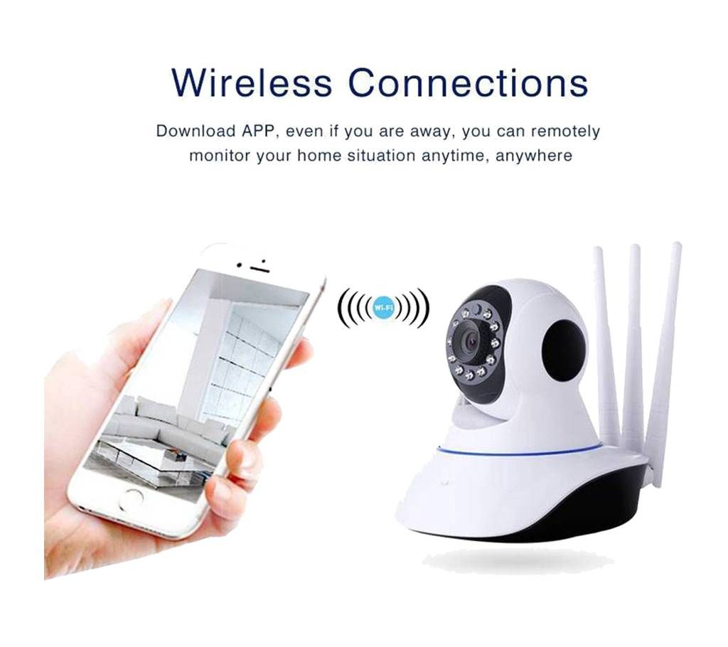 WiFi IP Home Security Camera 1080P With Night Vision 3 Antennas 