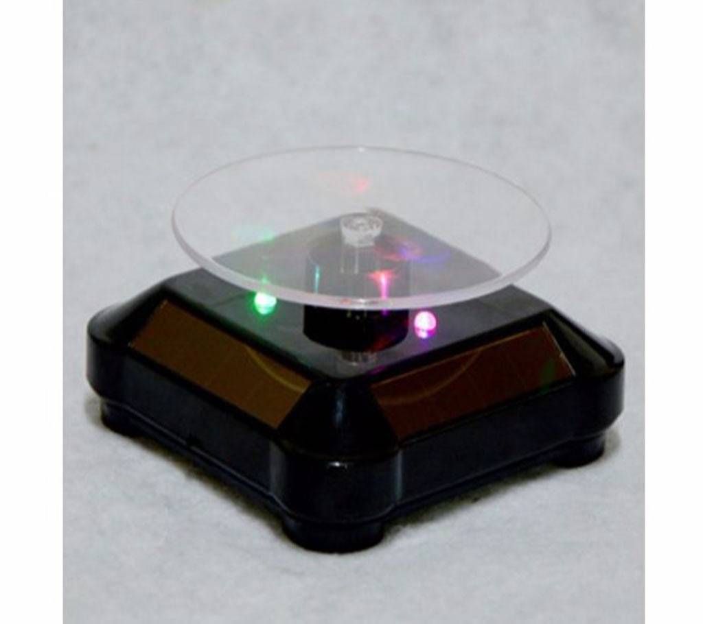 Solar Changing Showcase 360 Turntable Rotating Jewelry Watch Ring Display Stand