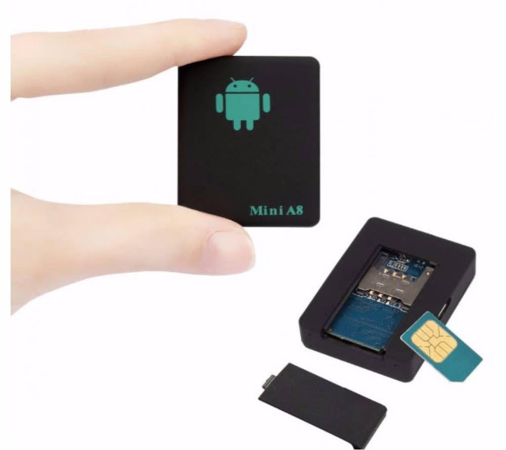 Mini A8 SIM Device Voice Tracker - Black