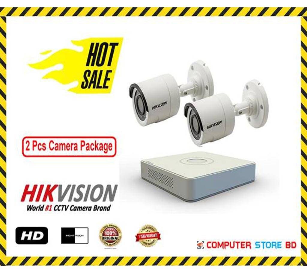 CCTV Camera ( 2 Pcs Camera Package-Hikvision)