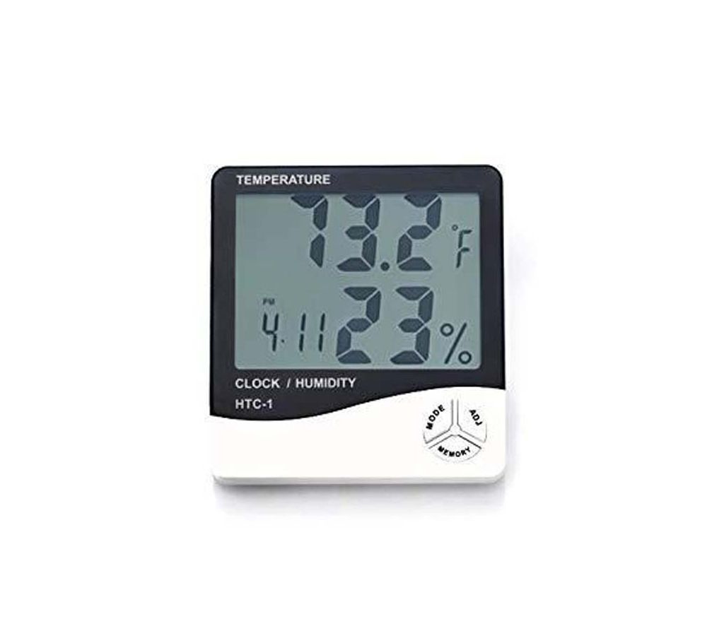 Digital LCD Display Temperature & Humidity Measurement Clock