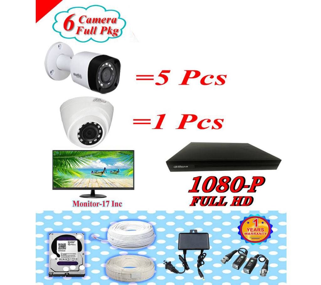 DAHUA 6 CAMERA PAKAGE + MONITOR PKGDA-109