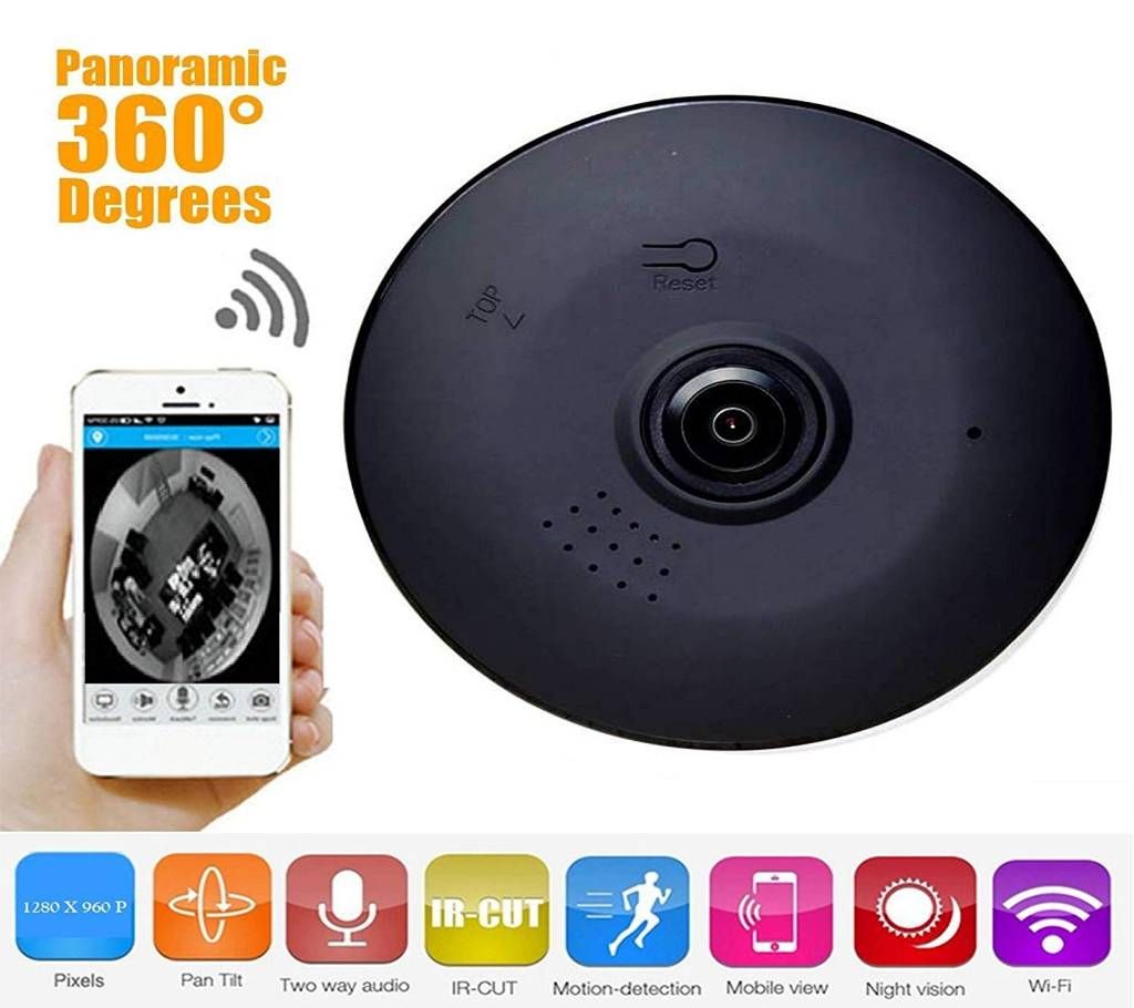 V380 Fisheye 360 Degree Panoramic Wireless WiFi IP CCTV Security Camera HD