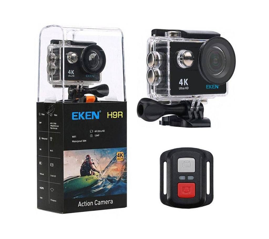 EKEN H9R - 4K Wifi Action Camera with Remote - Black