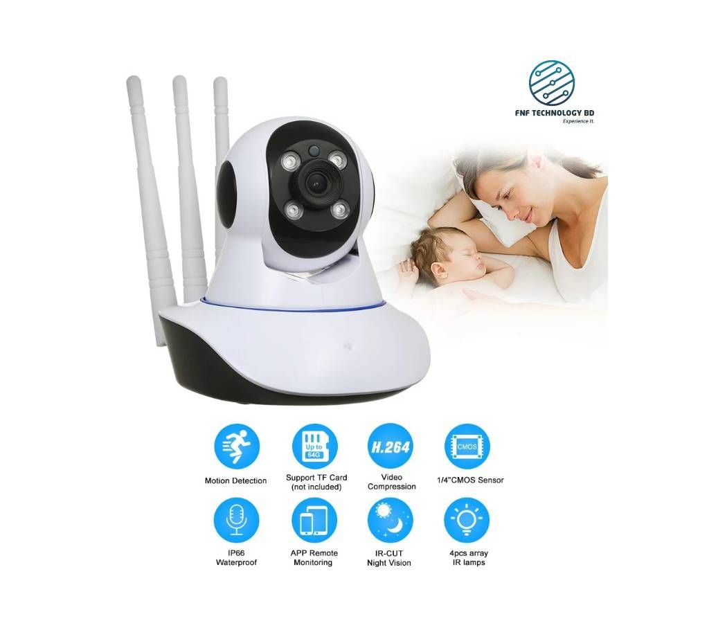 3 Antenna Wifi HD IP Camera