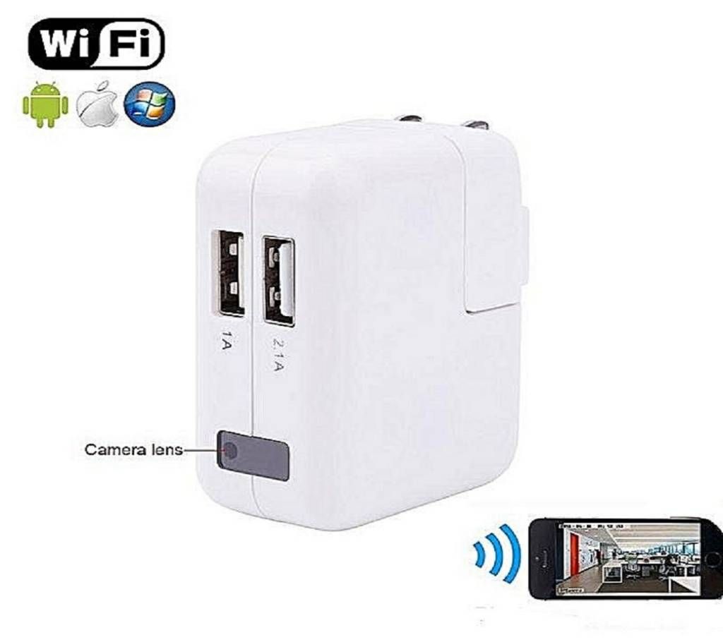 1080P Full HD USB WiFi Hidden Spy Camera Wall Travel Charger