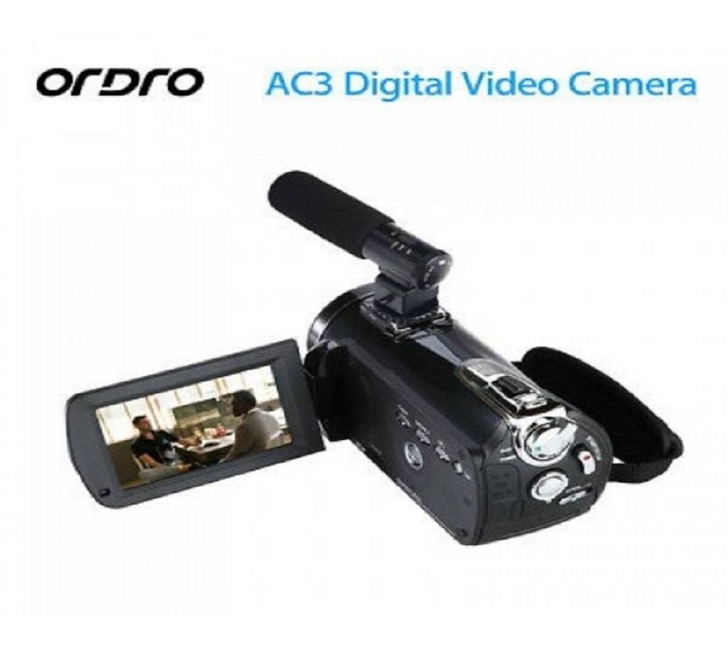 ORDRO AC3 4K Ultra HD 60FPS Video Camera with Wifi External Microphone Handy camera