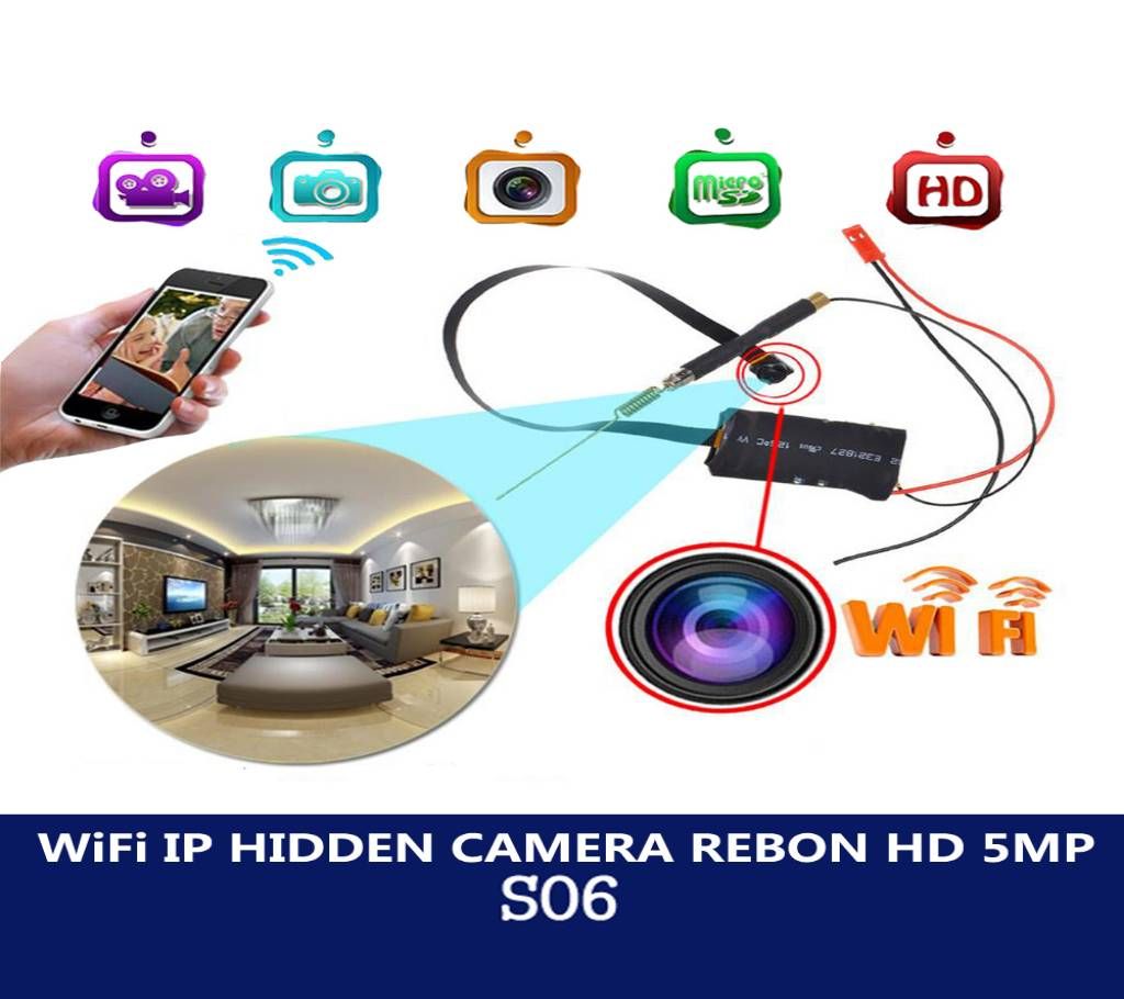 Wifi IP Camera Spy Ribbon 5MP HD S06
