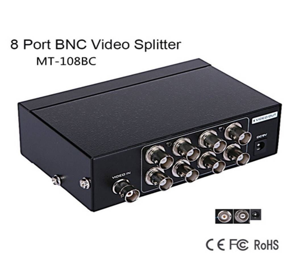 8 PORTS BNC VIDEO SPLITTER DISTRIBUTION AMPLIFIER
