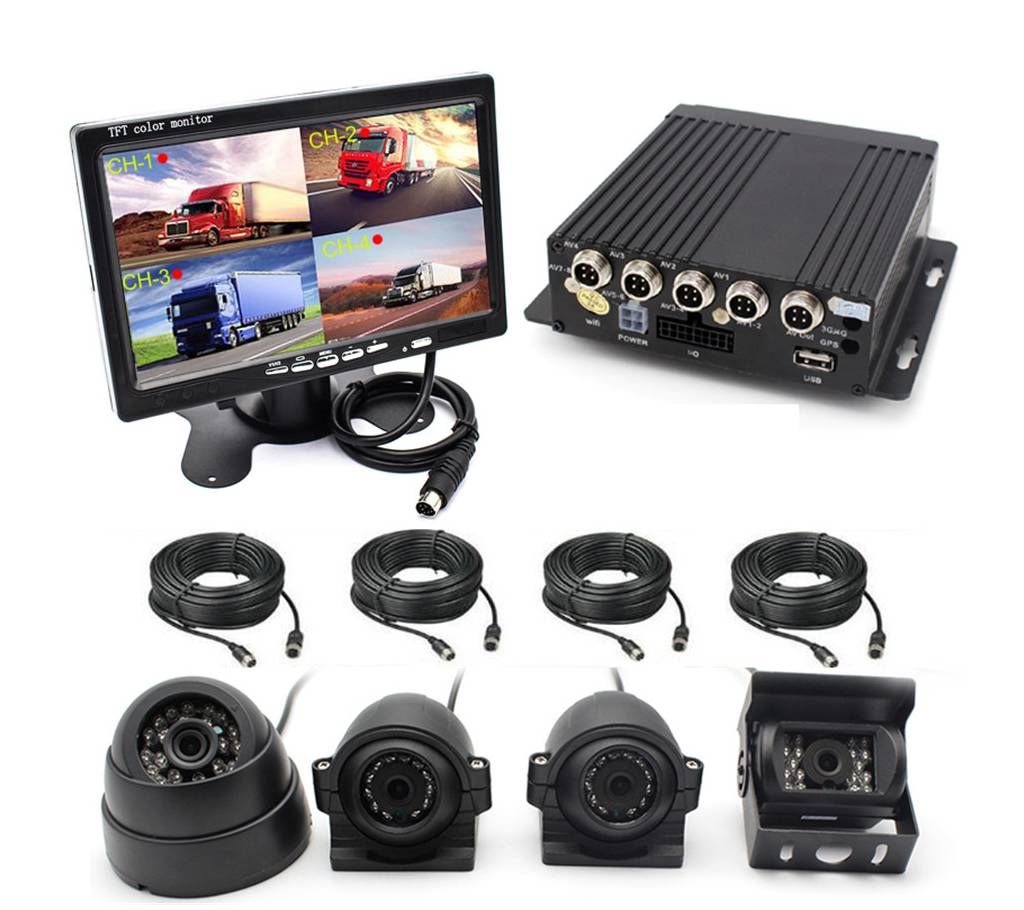 4CH Car DVR Video Recorder Box +7