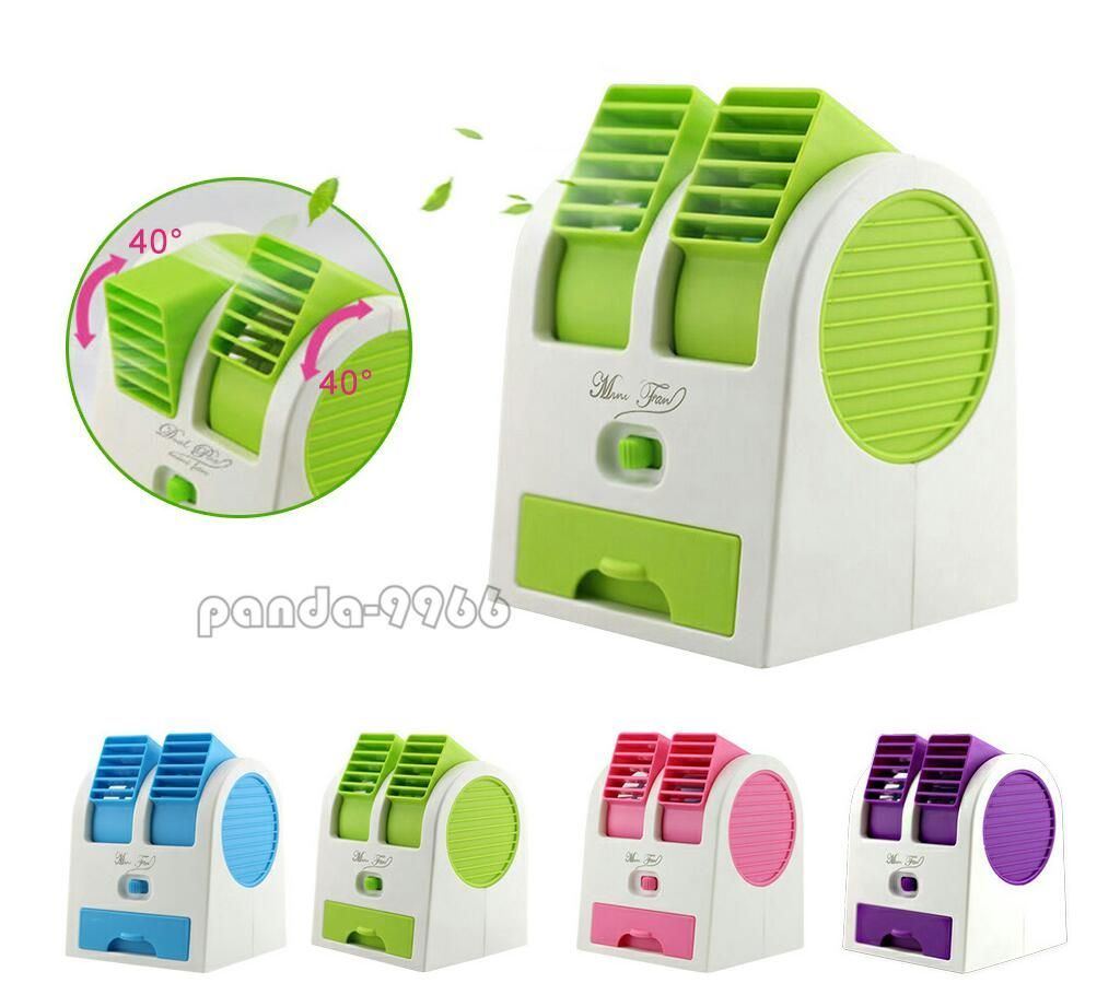 Mini USB Double Fan Air Cooler - 1 pcs