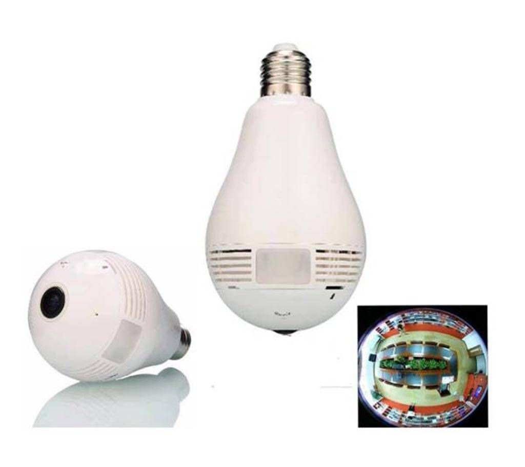 Bulb Type 360 Degree Panoramic Fisheye lens Wi-Fi 