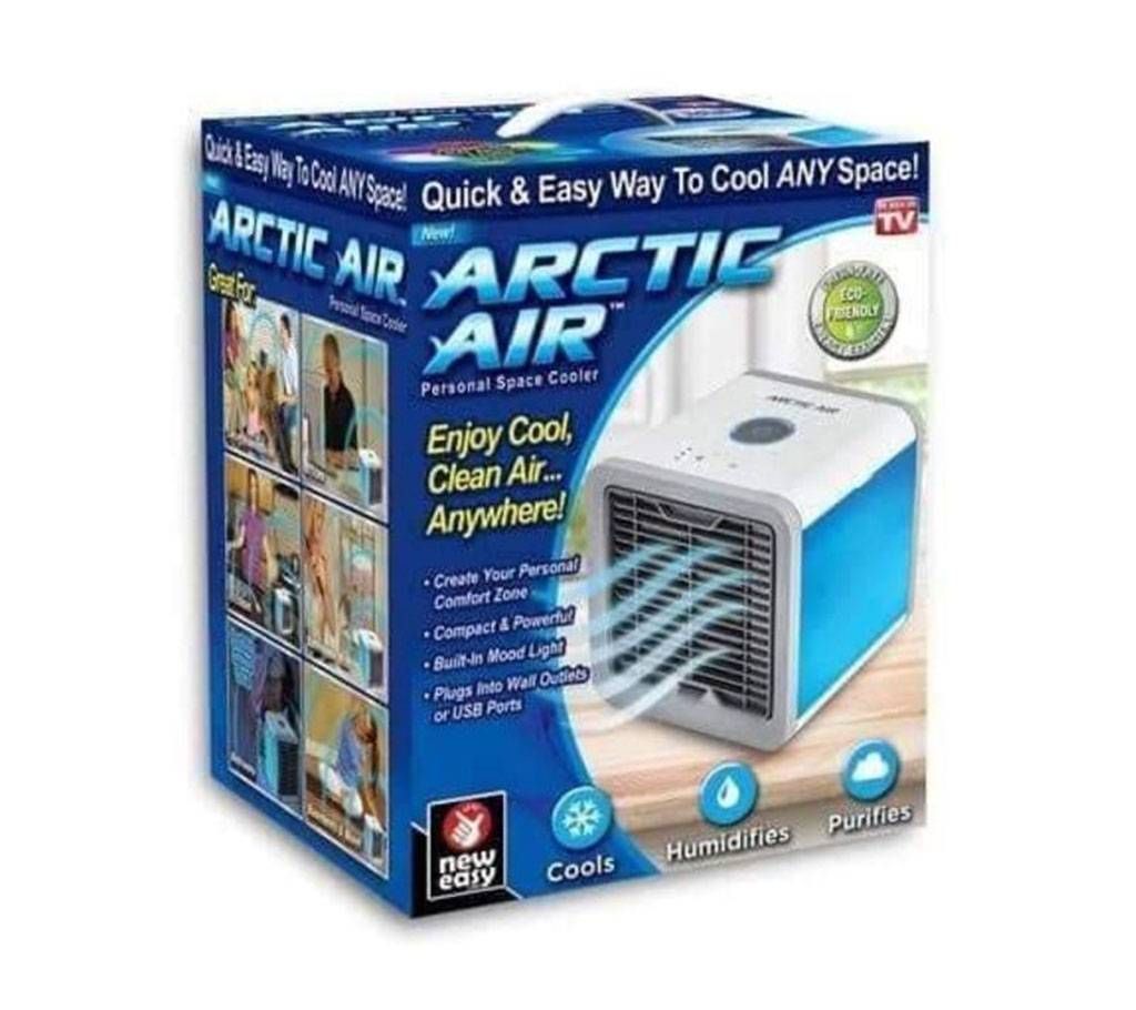 USB Mini Portable Arctic Air Personal Space 3 in 1 Air Purifier, Humidifier & Cooler with 7 Colors LED lights
