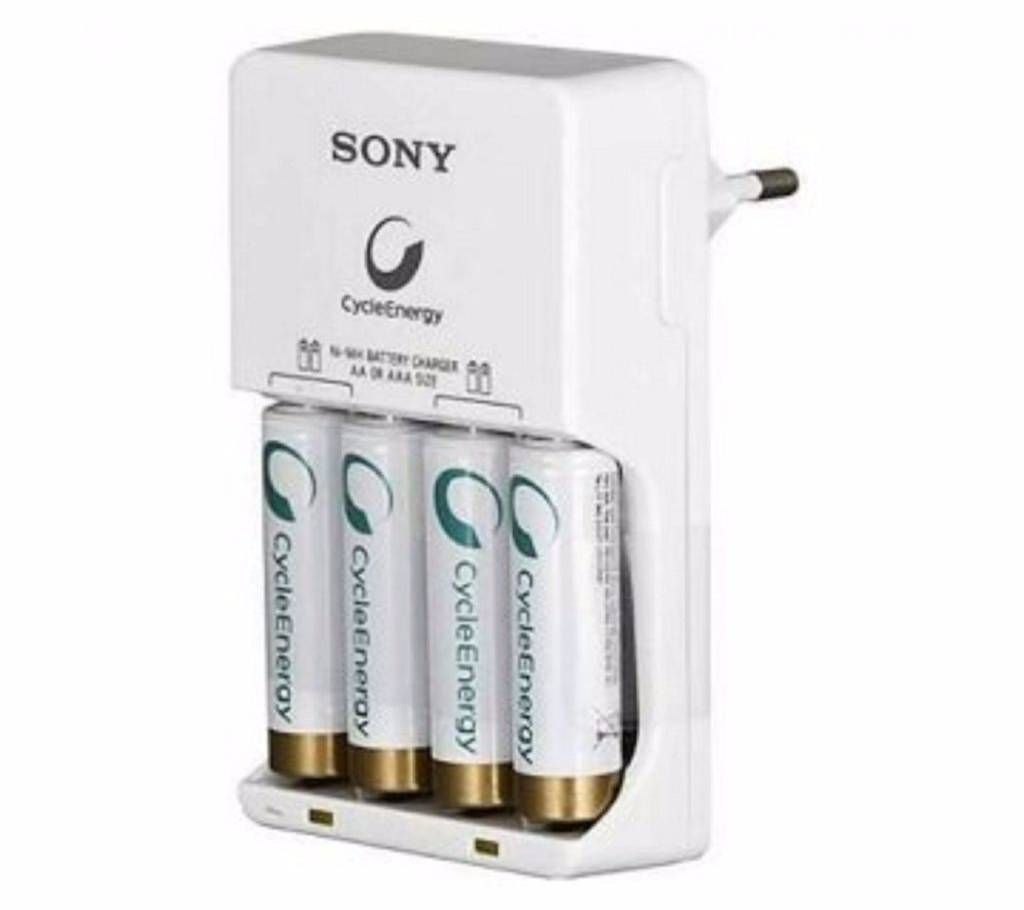 SONY BCG-34HH4KN Power Charger +4 Pice AA Battery