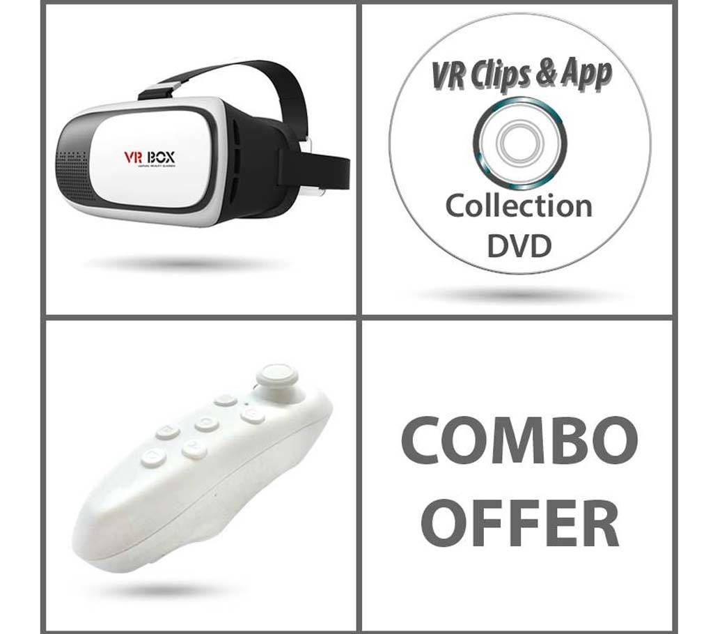 VR BOX 2.0 With Remote & VR Movie Collection